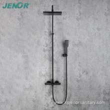 Matte Black Three Functions Waterfall Bathroom shower set